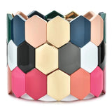 Geometric Vintage Friendship Bracelets For Women Enamel Tile Bracelet Boho