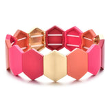 Geometric Vintage Friendship Bracelets For Women Enamel Tile Bracelet Boho