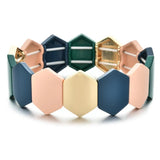 Geometric Vintage Friendship Bracelets For Women Enamel Tile Bracelet Boho