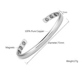 Copper Magnetic Bangle Women Men Health Charm Bracelet