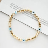 KKBEAD Natural Shell Evil Eye Bracelet for Women Jewelry Stretch Bracelets