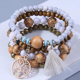 Bohemain Resin Beaded Charm Bracelets For Women Girls