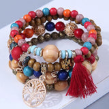 Bohemain Resin Beaded Charm Bracelets For Women Girls