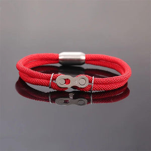 Punk Rock Bike Chain Bracelet Adjustable Rope Bracelet