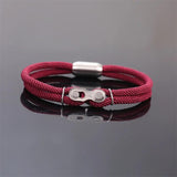 Punk Rock Bike Chain Bracelet Adjustable Rope Bracelet