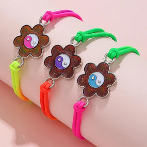 3Pcs Changing Mood Bracelets Stretch Rope BFF Charm Bracelet for Girls