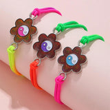 3Pcs Changing Mood Bracelets Stretch Rope BFF Charm Bracelet for Girls