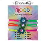 3Pcs Changing Mood Bracelets Stretch Rope BFF Charm Bracelet for Girls