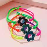 3Pcs Changing Mood Bracelets Stretch Rope BFF Charm Bracelet for Girls