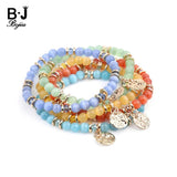 Bohemian Cymophane Cat's Eye Charm Bracelet Women BC305