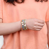 Bohemian Cymophane Cat's Eye Charm Bracelet Women BC305