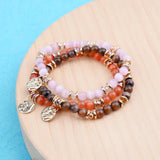 Bohemian Cymophane Cat's Eye Charm Bracelet Women BC305