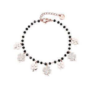Women Summer Accessories Bracelet Stainless Steel Charms Crystal Beads Chain