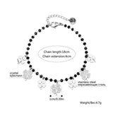 Women Summer Accessories Bracelet Stainless Steel Charms Crystal Beads Chain