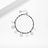 Women Summer Accessories Bracelet Stainless Steel Charms Crystal Beads Chain