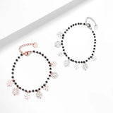 Women Summer Accessories Bracelet Stainless Steel Charms Crystal Beads Chain