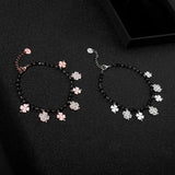 Women Summer Accessories Bracelet Stainless Steel Charms Crystal Beads Chain