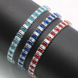 Double Crystal Tennis Bracelet Women Zircon Chain Hand Jewelry
