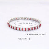Double Crystal Tennis Bracelet Women Zircon Chain Hand Jewelry