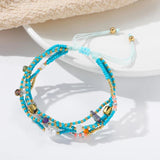 Pink Layered Matching Bracelets for Women Natural Stone Beads