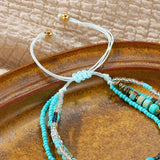 Pink Layered Matching Bracelets for Women Natural Stone Beads