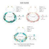 Pink Layered Matching Bracelets for Women Natural Stone Beads