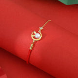 Retro Rabbit Pendant Bracelet Zodiac Year Red Rope Couple Bracelet