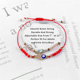12pcs Eye Charms Bracelet Set Crystal Beads Women Woven Rope Chain Jewelry