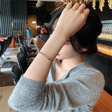 Bamboo Joint Cuff Bangle For Women Metal Charm Jewelry N117