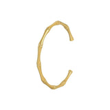 Bamboo Joint Cuff Bangle For Women Metal Charm Jewelry N117