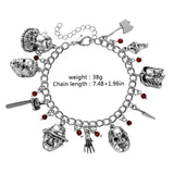 Horror Movie Pendant Bracelets Scary Jewelry for Women Cosplay