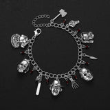 Horror Movie Pendant Bracelets Scary Jewelry for Women Cosplay