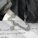 Coin Portrait Charm Bracelet Bangle Steampunk Lock Chain Bracelets