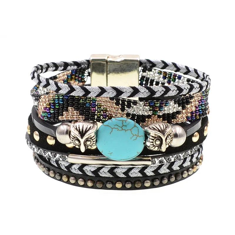 Bohemian Beaded Charm Bracelets for Women