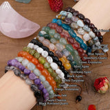 Gemstone Chip Beads Knot Braided Bracelet Crystal Beads Woven Adjustable Bracele