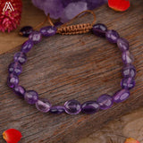 Gemstone Chip Beads Knot Braided Bracelet Crystal Beads Woven Adjustable Bracele