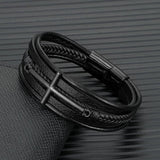 Punk Style Multicolor Cross Bracelet Men's Jewelry