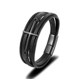 Punk Style Multicolor Cross Bracelet Men's Jewelry