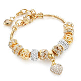 Crystal Heart Charm Bracelet Tassel Women's Jewelry