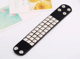 Wide Leather Cuff Bracelet Rivets Charms Unisex Bangle