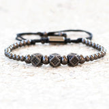 Wave CZ Charm Bracelet 4mm Beads Bangle Homme for Couple Jewelry