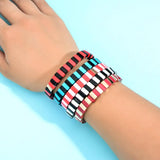European DIY Jewelry Boho Charm Bracelet Bohemian Rainbow Cuff