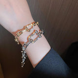 Zircon Chain Hip-hop Bracelet Ins Metallic Jewelry