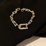 Zircon Chain Hip-hop Bracelet Ins Metallic Jewelry