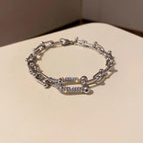 Zircon Chain Hip-hop Bracelet Ins Metallic Jewelry