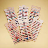 12pcs Butterfly Charms Crystal Bead Bracelet Set for Women