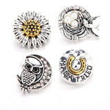 10pcs 18MM Metal Snap Buttons for DIY Snap Bracelets Women Jewelry
