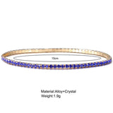 4PCS Bohemian Colorful Chain Bracelet Crystal Elastic Charm Wedding