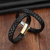 Stainless Steel Leather Charm Bracelet For Women