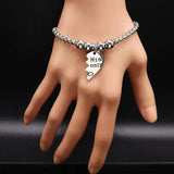 Stainless Steel Couple Bracelet Silver Chain B17982